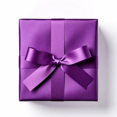 Purple gift box with bow