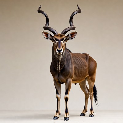 Kudu Antelope with Large Horns
