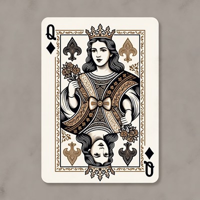Queen of Diamonds Playing Card