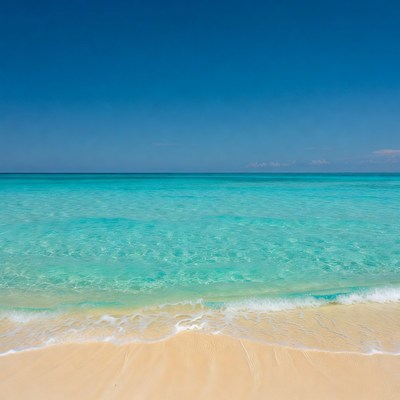 Turquoise Ocean Waves on Sandy Beach