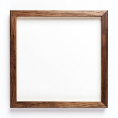Empty Walnut Wood Picture Frame