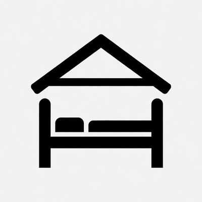 Bedroom with Bed Icon