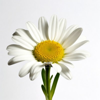 White Daisy Flower with Yellow Center