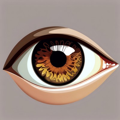 Detailed Brown Eye Illustration