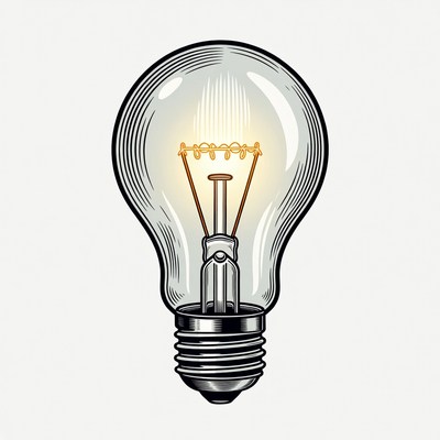 Glowing Light Bulb Illustration