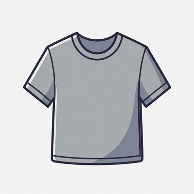 Gray T-shirt Illustration