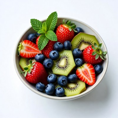 Strawberry Blueberry Kiwi Fruit Bowl