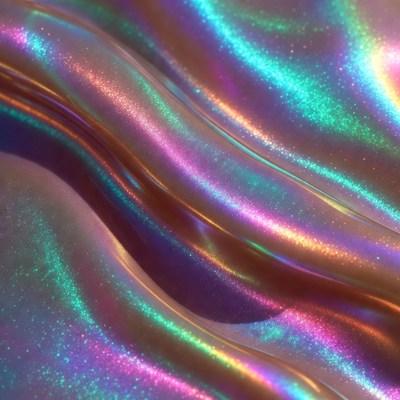 Iridescent Holographic Fabric Waves