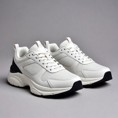 White chunky sneakers pair