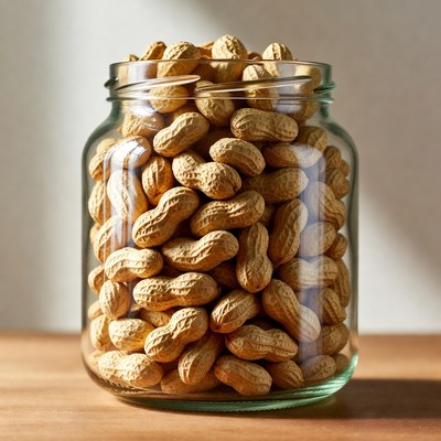 Peanuts in Glass Jar