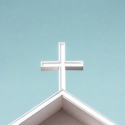 White Cross on Church Roof