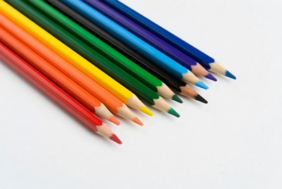 Colorful Crayons Arranged Diagonally