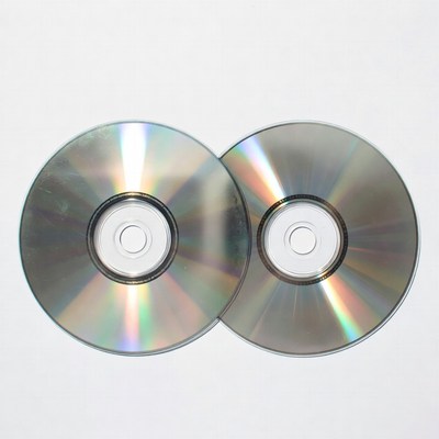 Two blank CDs isolated