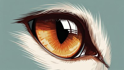 Close-up of cat eye illustration