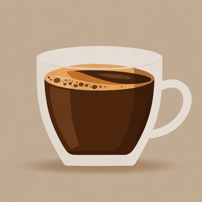 Glass cup of cappuccino