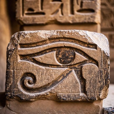 Ancient Egyptian Eye of Horus Carving