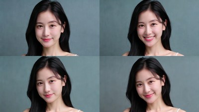 Asian woman smiling portraits