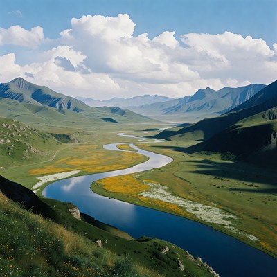 Winding River in Green Mountain Valley