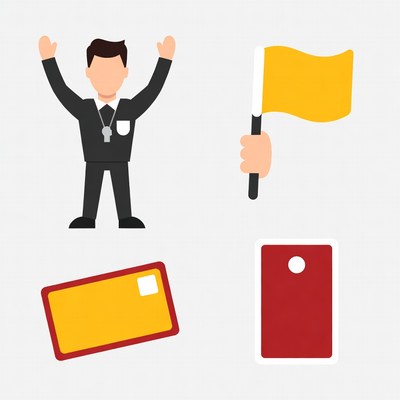 Coach with flag, envelope, and smartphone