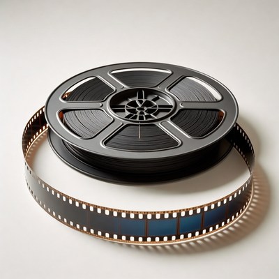 Film Reel with Unrolled Strip