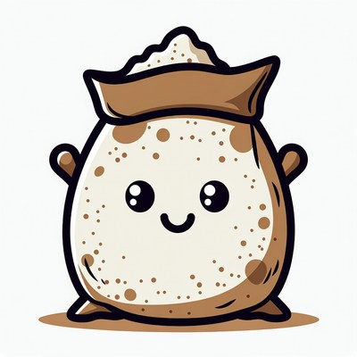Cute rice sack illustration