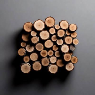 Stack of wood slices