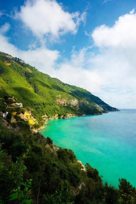 Green Hills Overlooking Turquoise Bay