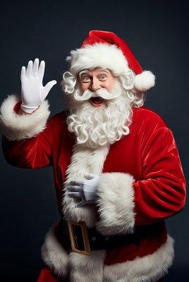Santa Claus waving happily