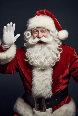 Santa Claus waving hand