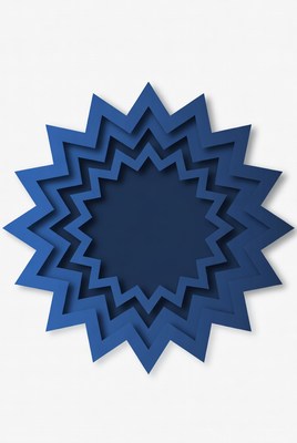 Blue Layered Starburst Illustration