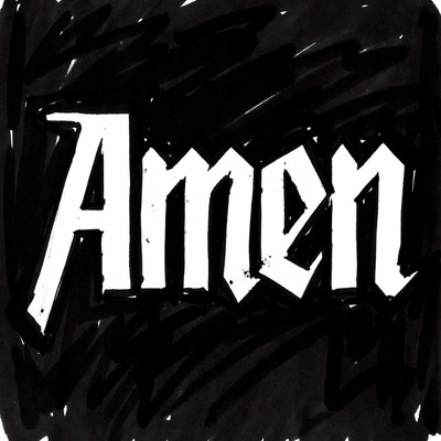 Hand-Drawn Amen Text