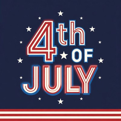 4th of July Patriotic Text