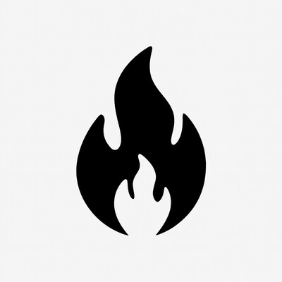 Black Flame Icon