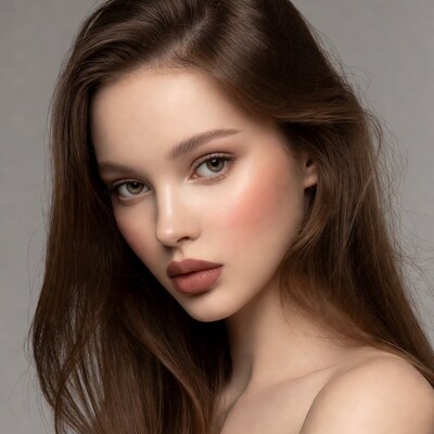 Beautiful woman with brown hair