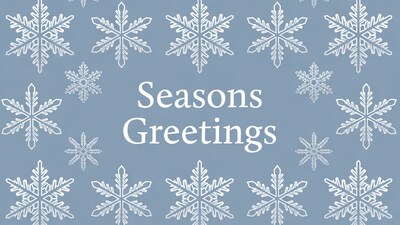Seasons Greetings with Snowflakes