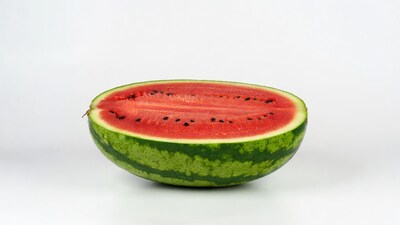 Sliced Watermelon on White Background