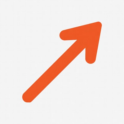 Orange upward arrow icon