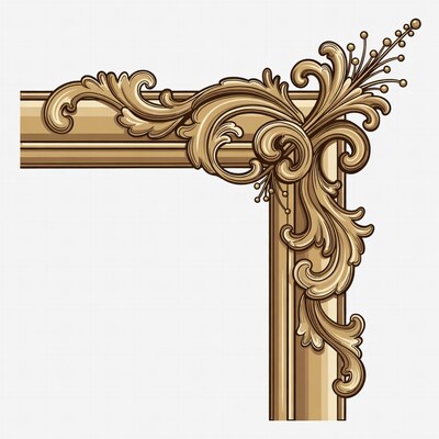 Ornate Gold Picture Frame Corner