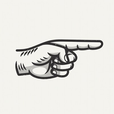 Pointing hand illustration