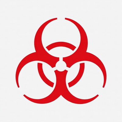 Red Biohazard Symbol