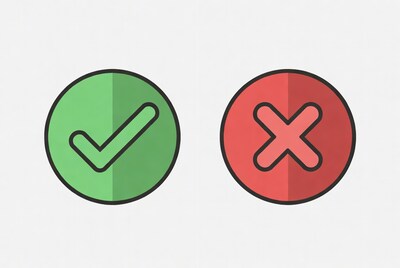 Green Check and Red X Icons