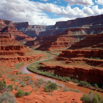 Winding River in Red Rock Canyon