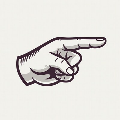 Pointing hand illustration