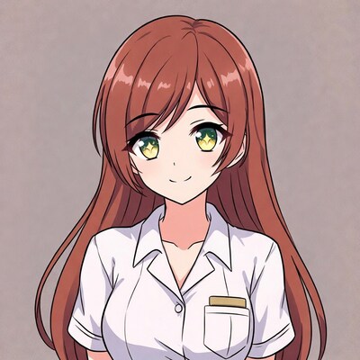 Anime girl in white shirt