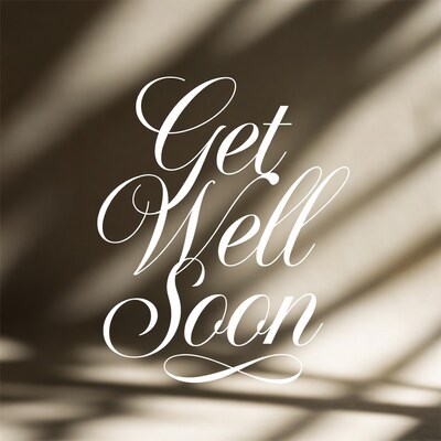 Get Well Soon Elegant Text