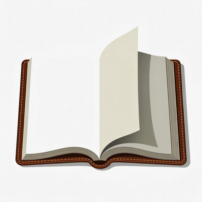 Open Leather Book Illustration