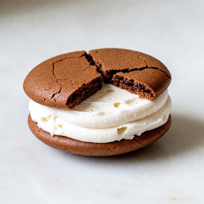 Bitten chocolate whoopie pie