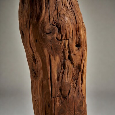 Closeup of weathered driftwood log