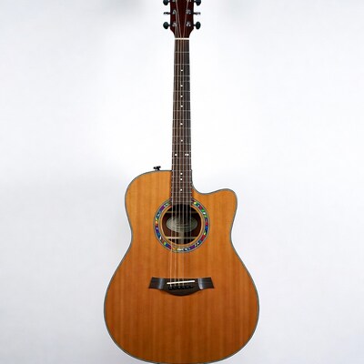 Acoustic Cutaway Guitar on White Background