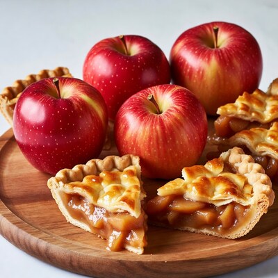 Apple Pie with Fresh Red Apples
